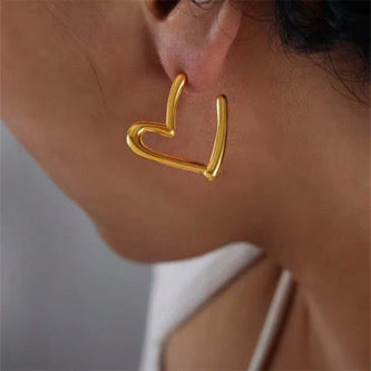 Heartline Hoops- Gold