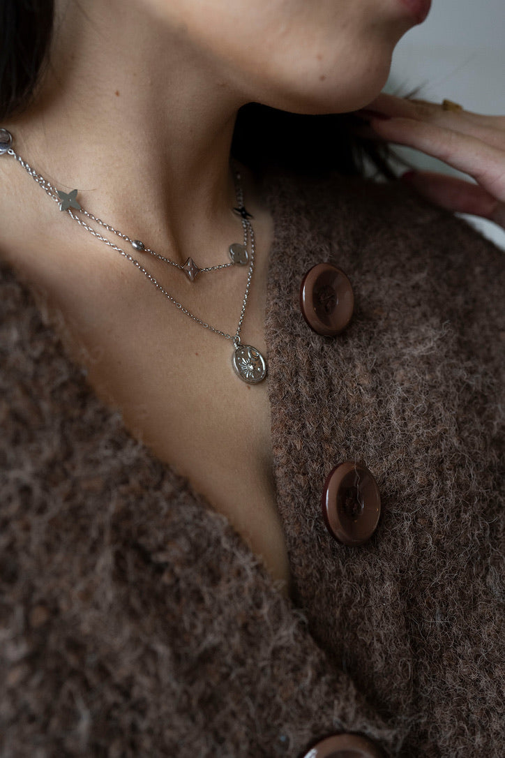 Clover Necklace- Silver