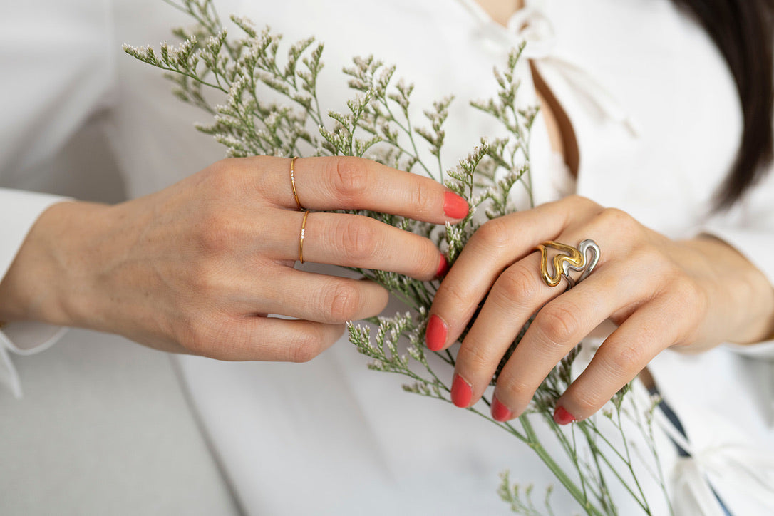 Dual Drift Ring- Gold & Silver