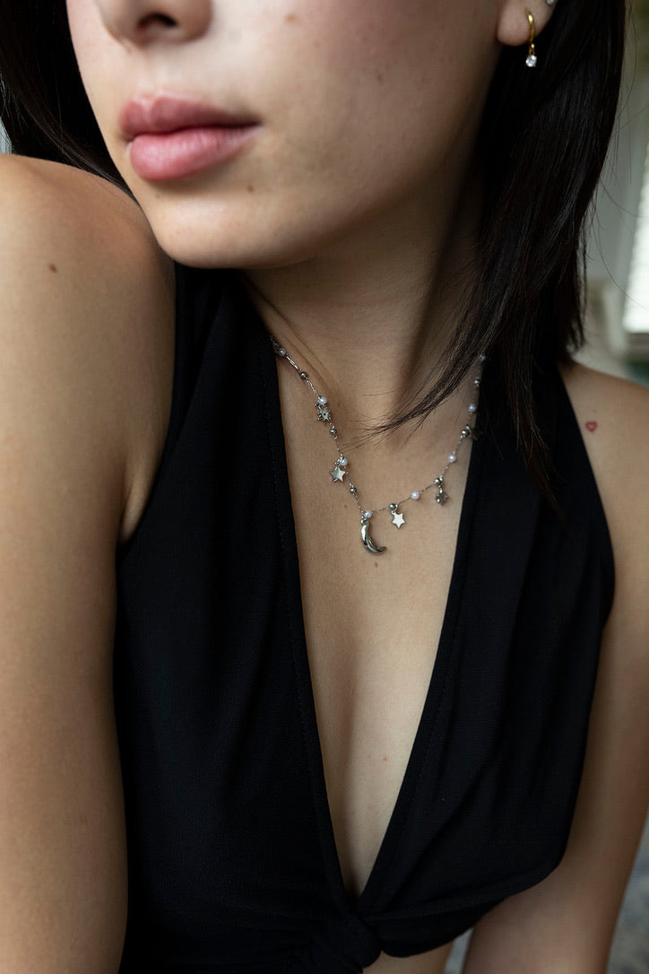 Moonbeam Necklace - Silver