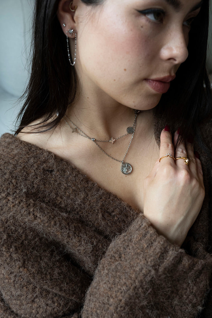 Solara Necklace- Silver