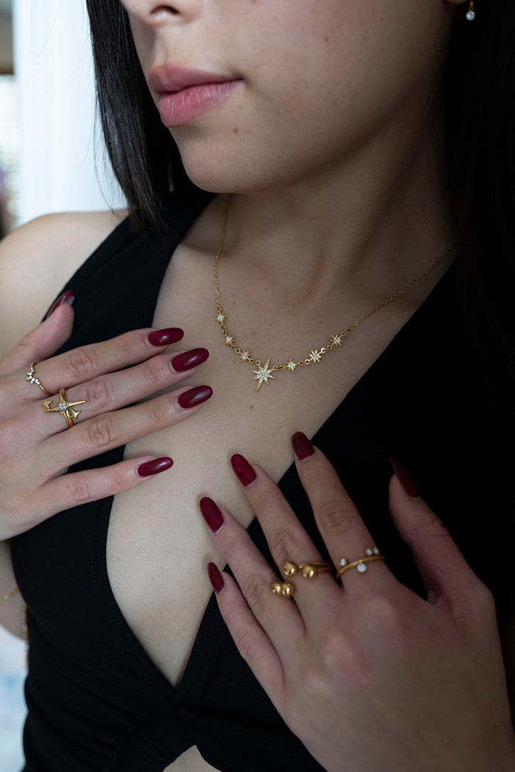 Night Sky Necklace - Gold