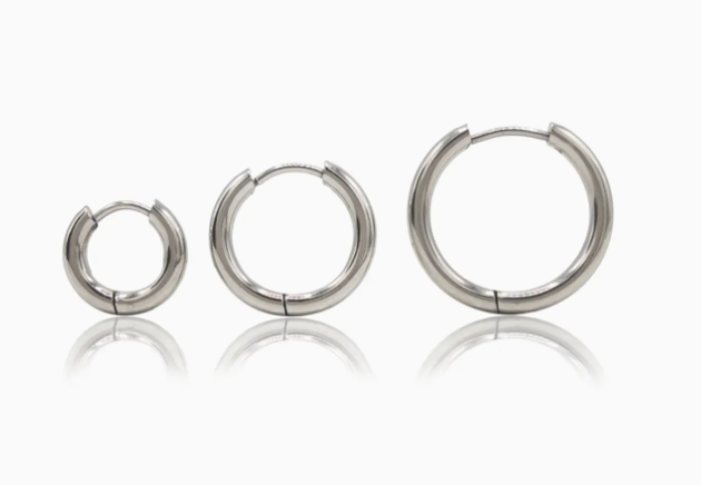 Classic Hinge Hoop - Silver