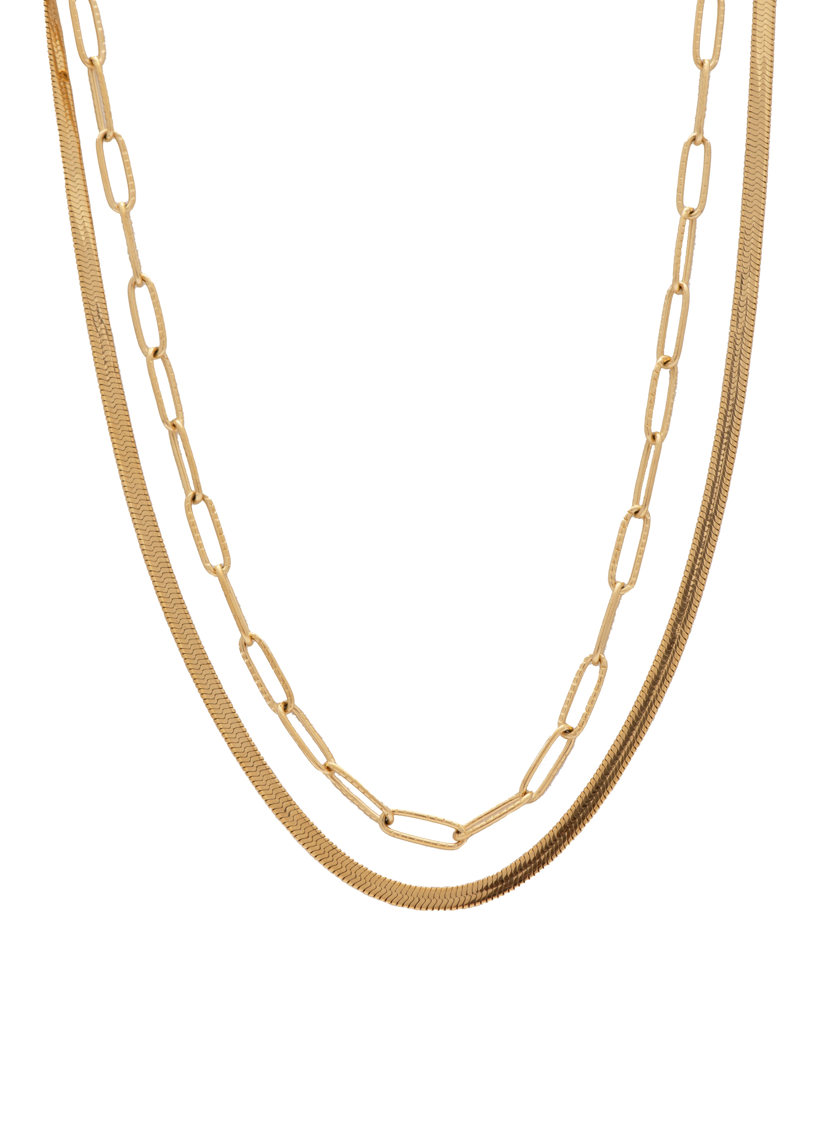 Herringbone + Paperclip Necklace